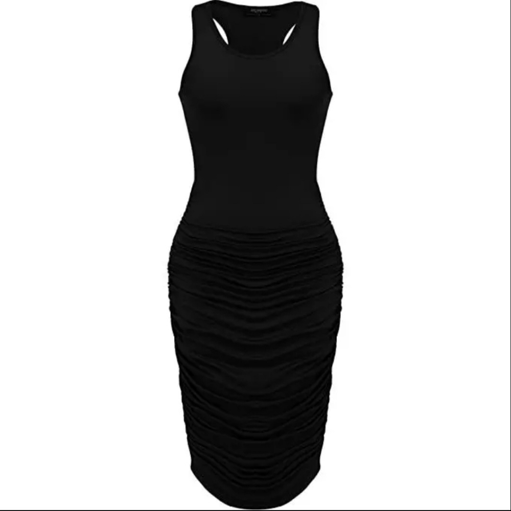 Zeagoo sexy ruched bodycon dress